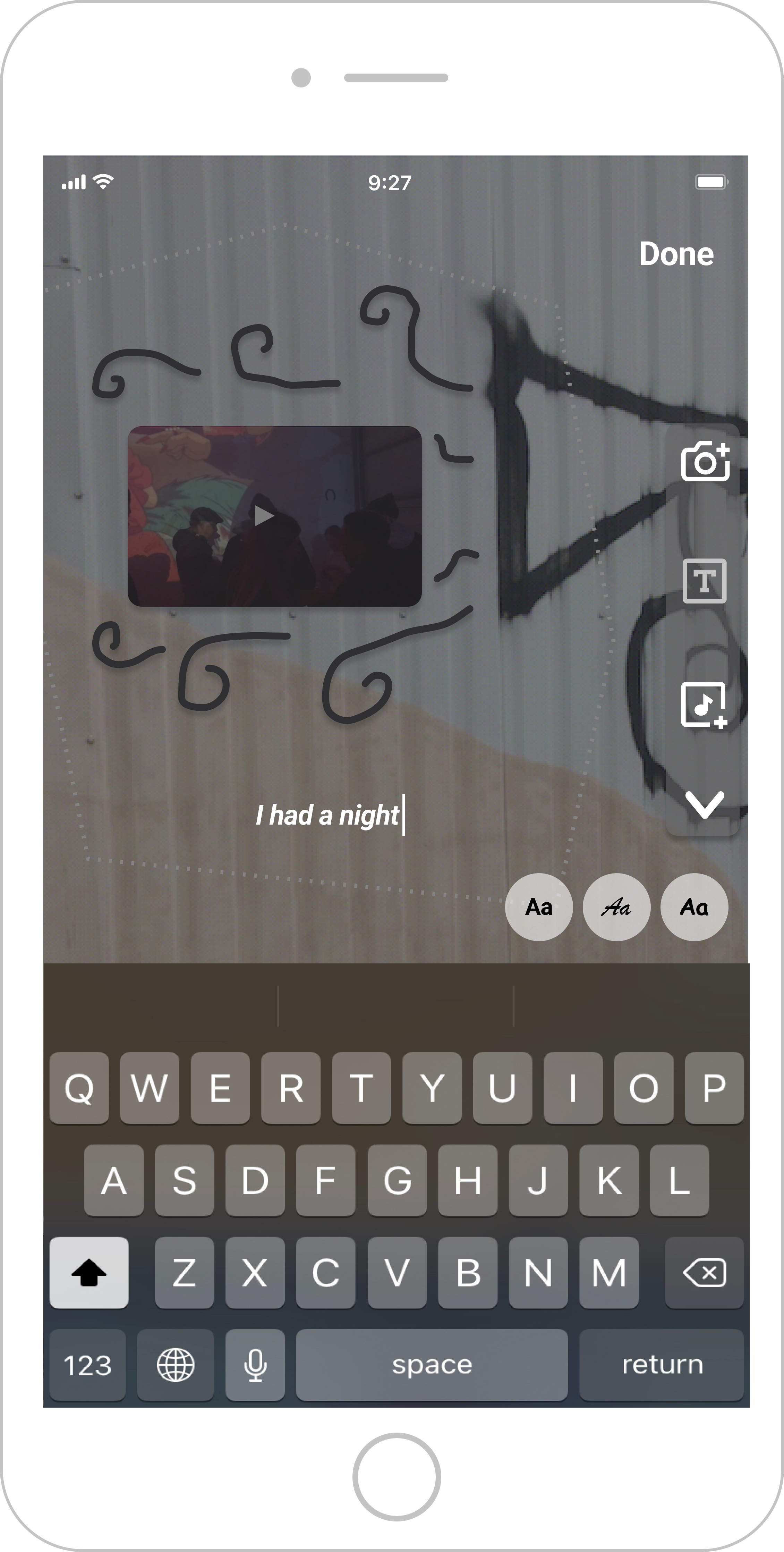 Citizen-side AR content creation — adding text to AR content tied to a Ringön location.