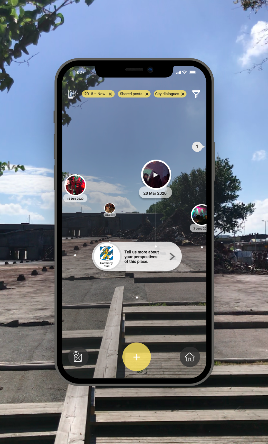 Augment Your City — both sides of the platform together, citizens and city officials meeting around shared place-based content.