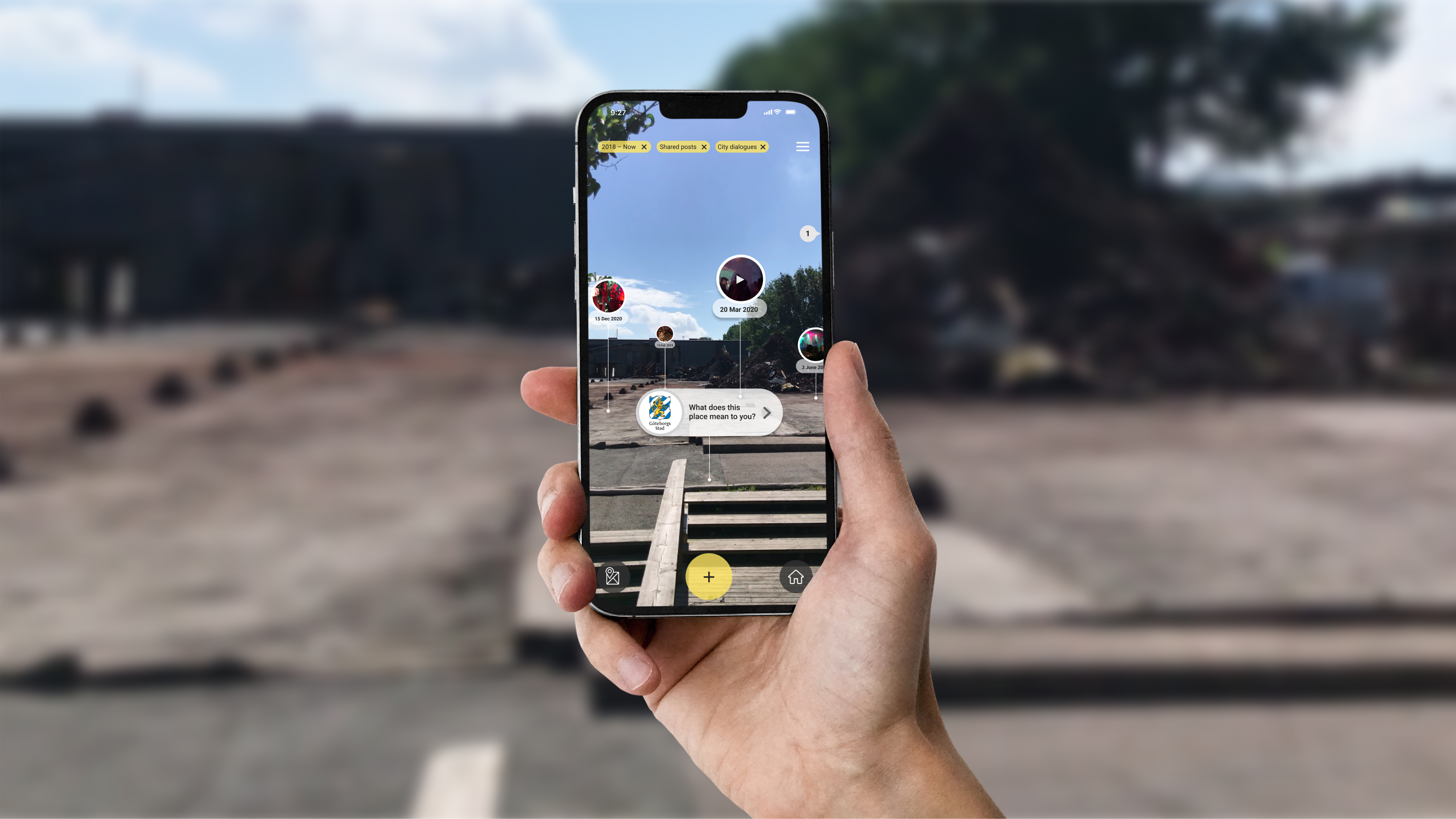 Augment Your City cover image — citizens experiencing AR content layered onto the physical Ringön landscape.